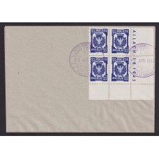 POLONIA 1946 CRUZ ROJA EMISION LOCAL DEL CAMPO DE ALEMAN DE DACHAU SEGUNDA GUERRA MUNDIAL SOBRE CON MATASELLO ESPECIAL